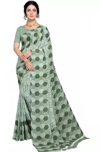 Pure georgette bandhani saree