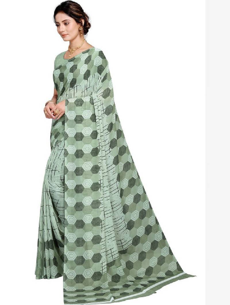 Pure georgette bandhani saree