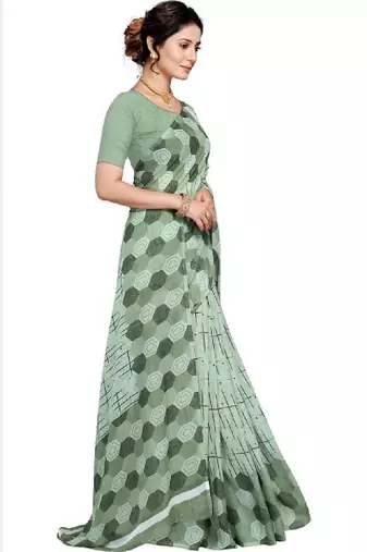 Pure georgette bandhani saree