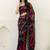 Zari poly georgette bandhani saree