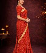 Bandhani zari poly georgette bandhani saree