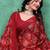 Floral beads and stones poly georgette bandhani saree