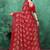 Floral beads and stones poly georgette bandhani saree