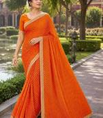 Leheriya zari pure chiffon leheriya saree