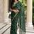 Green sequinned leheriya saree with unstiched blouse