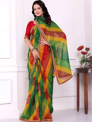Bandhani pure chiffon bandhani saree 3