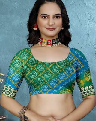 Bandhani poly georgette bandhani saree 4