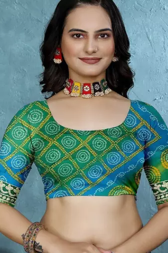 Bandhani poly georgette bandhani saree