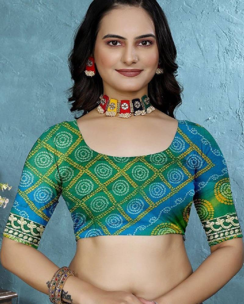 Bandhani poly georgette bandhani saree