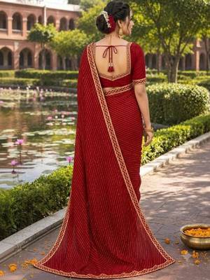 Leheriya pure chiffon leheriya saree 4