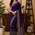 Floral zari art silk bandhani saree