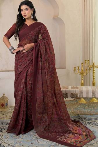 Bandhani pure linen bandhani saree