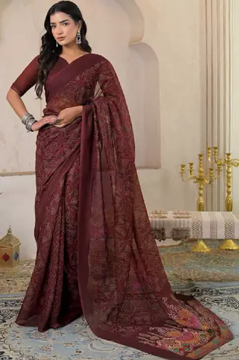 Bandhani pure linen bandhani saree