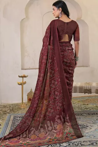 Bandhani pure linen bandhani saree