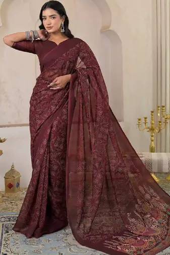Bandhani pure linen bandhani saree