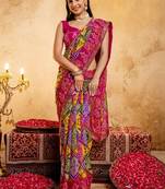 Bandhani pure georgette bandhani saree