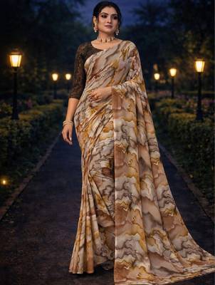 Pure georgette bandhani saree 1