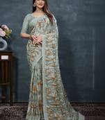 Pure georgette bandhani saree