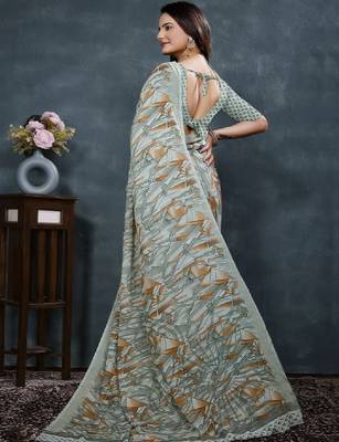 Pure georgette bandhani saree 2