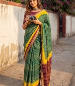 Bandhani zari bandhani saree