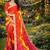 Tie and dye zari poly georgette bandhani saree