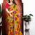 Bandhani mirror work pure chiffon bandhani saree