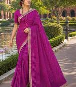 Leheriya zari pure chiffon leheriya saree