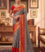 Bandhani zari poly georgette designer bandhani saree