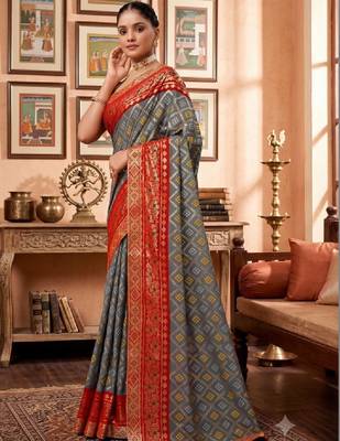 Bandhani zari poly georgette designer bandhani saree 2
