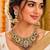Victorian Kundan Stone Necklace Set with Jhumka Earrings, Temple Jewelry Bridal Necklace