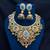 Victorian Kundan Stone Necklace Set with Jhumka Earrings, Temple Jewelry Bridal Necklace