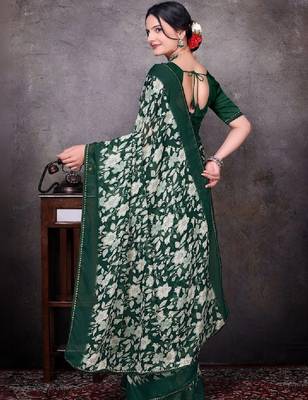 Bandhani poly georgette bandhani saree 2