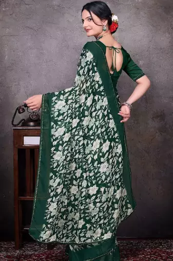 Bandhani poly georgette bandhani saree