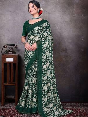 Bandhani poly georgette bandhani saree 3
