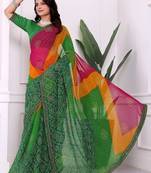 Bandhani pure chiffon bandhani saree