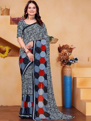 Pure georgette bandhani saree 1
