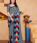 Pure georgette bandhani saree