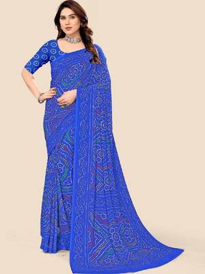 Bandhani pure georgette bandhani saree 1