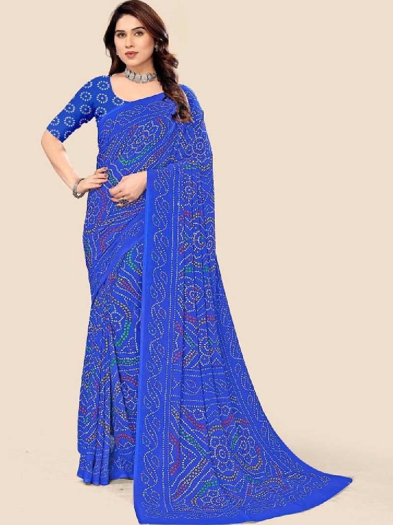 Bandhani pure georgette bandhani saree