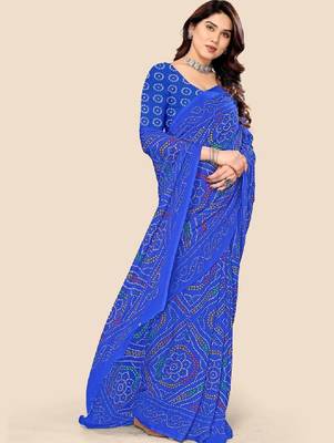 Bandhani pure georgette bandhani saree 4