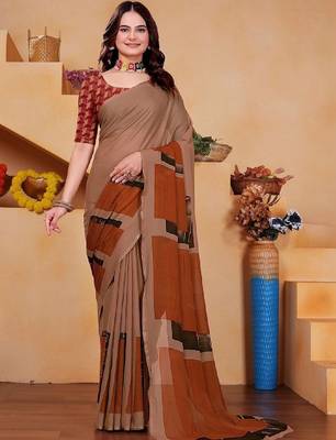 Pure georgette bandhani saree 1