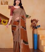 Pure georgette bandhani saree