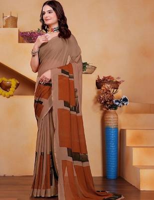 Pure georgette bandhani saree 2