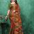 Mirror work poly georgette bandhani saree