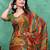 Mirror work poly georgette bandhani saree