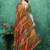 Mirror work poly georgette bandhani saree