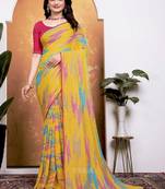 Bandhani poly georgette bandhani saree