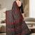 Geometric printed tissue bandhani saree with blouse piece