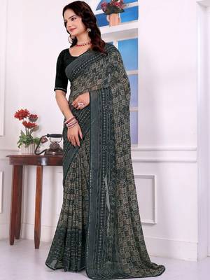 Bandhani poly georgette bandhani saree 1