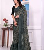 Bandhani poly georgette bandhani saree